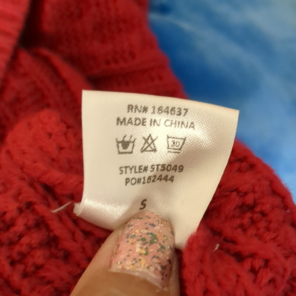 Fashion Nova Red Fisherman's Cable knit  Sweater Skirt Knee Length - Picture 7 of 9